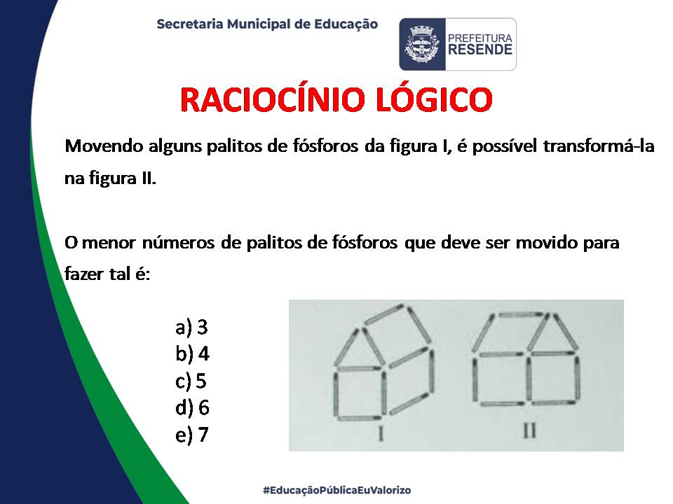 Atividades de raciocínio lógico